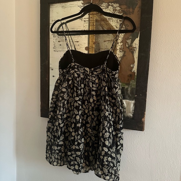 Zara Printed Jumpsuit Romper with Metallic Thread - Picture 2 of 4